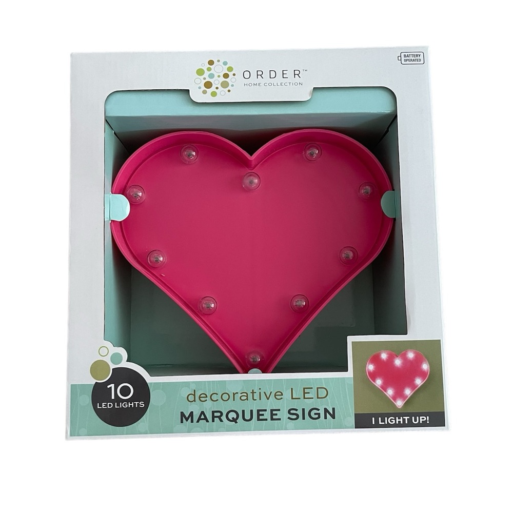 NIB Battery Operated Decorative LED Marquee Sign